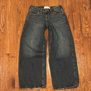 Hollister dark blue low rise baggy jeans